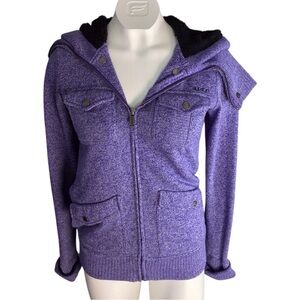 Burton Purple Sherpa Lined Ski Lightweight Jacket size SX